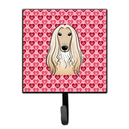 Carolines Treasures Afghan Hound Hearts Leash or Key Holder BB5314SH4